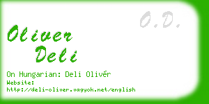 oliver deli business card